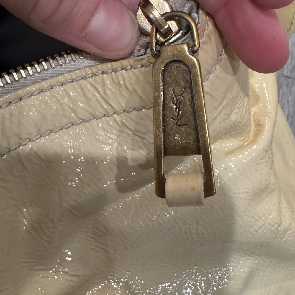 YSL Saint Laurent cream downtown leather Rive Gauche bag - Picture 5 of 11